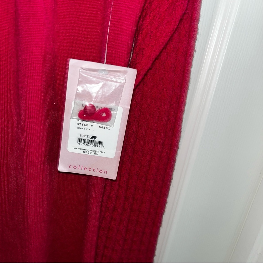 Lilly Pulitzer Alessandra dark pink fuchsia knit sweater dress new nwt large L - Picture 4 of 10
